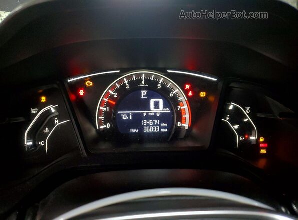 19XFC2F52HE204382 2017 HONDA CIVIC Charcoal Вид щитка приладів