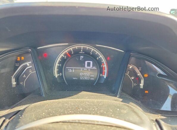 19XFC2F52JE011624 2018 HONDA CIVIC Gray Vista del cuadro de instrumentos