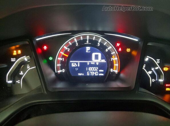 19XFC2F53GE041868 2016 HONDA CIVIC Black Вид щитка приладів