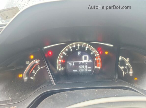 19XFC2F53GE090617 2016 HONDA CIVIC Black Вид щитка приладів
