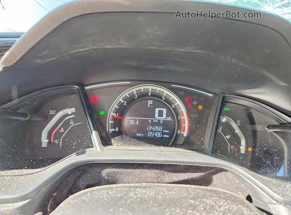19XFC2F53HE047185 2017 HONDA CIVIC Silver Вид щитка приладів