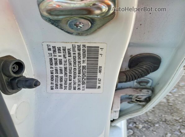 19XFC2F53HE073995 2017 HONDA CIVIC White ძრავის განყოფილების ხედი