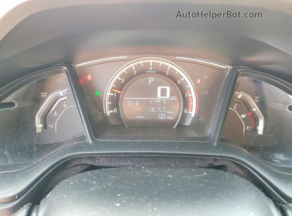 19XFC2F53JE012717 2018 HONDA CIVIC White Instrument cluster view