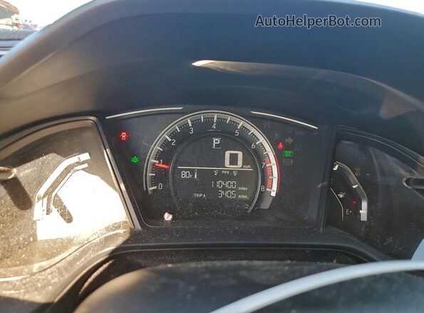 19XFC2F53JE034636 2018 HONDA CIVIC Black Widok zestawu wskaźników