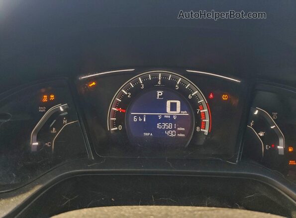 19XFC2F53JE206406 2018 HONDA CIVIC Gray Սարքավորումների վահանակի տեսք