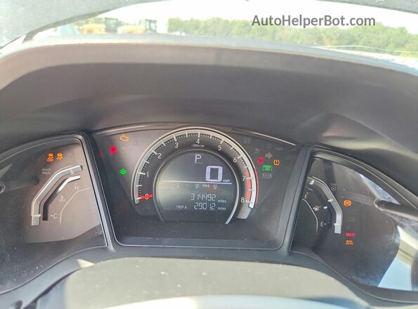 19XFC2F54GE000150 2016 HONDA CIVIC Black Vista del cuadro de instrumentos