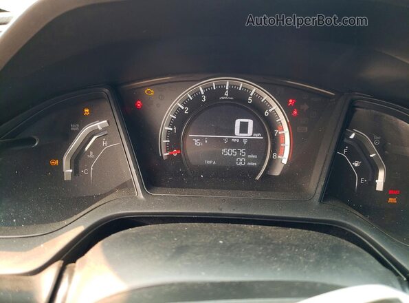 19XFC2F54GE026845 2016 HONDA CIVIC Gray Widok zestawu wskaźników