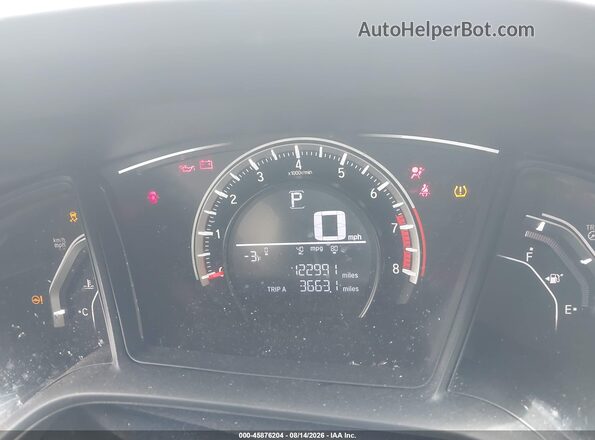 19XFC2F54GE087936 2016 HONDA CIVIC Gray Widok tylnych siedzeń