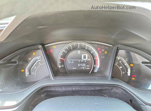 19XFC2F54GE096037 2016 HONDA CIVIC Charcoal Vista del cuadro de instrumentos