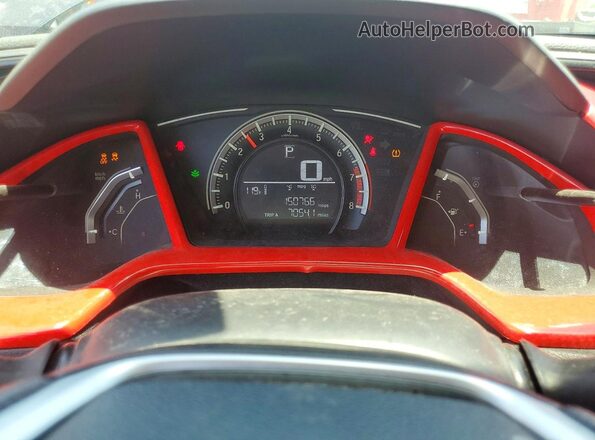 19XFC2F54HE045655 2017 HONDA CIVIC Charcoal Vista del cuadro de instrumentos