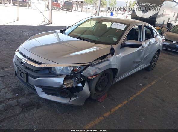 19XFC2F54HE223841 2017 HONDA CIVIC Silver Առջևի ձախ երեք քառորդ տեսարան