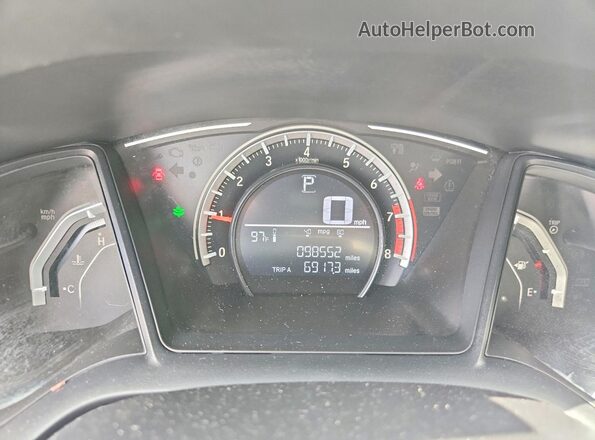 19XFC2F54JE005808 2018 HONDA CIVIC Blue Vista del cuadro de instrumentos