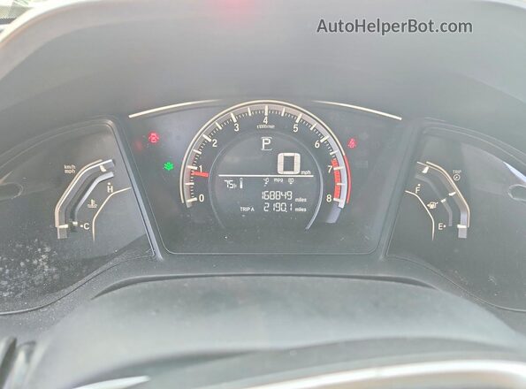 19XFC2F55GE089582 2016 HONDA CIVIC Gray Vista del cuadro de instrumentos
