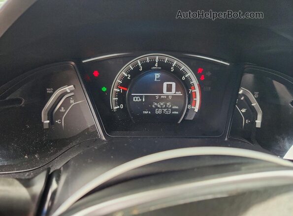 19XFC2F55GE096466 2016 HONDA CIVIC Black Вид щитка приладів