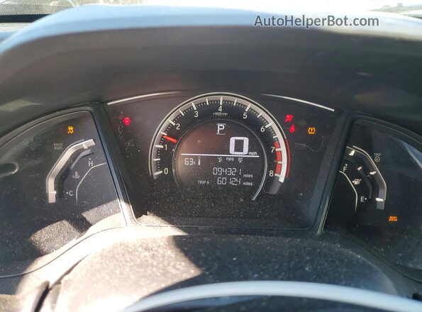 19XFC2F55GE219893 2016 HONDA CIVIC Charcoal ხელსაწყოთა პანელის ხედი