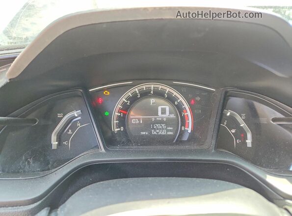 19XFC2F55HE018593 2017 HONDA CIVIC Gray Instrument cluster view