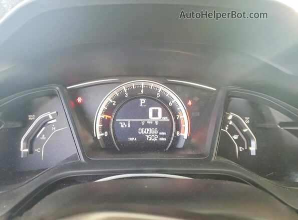 19XFC2F56GE032923 2016 HONDA CIVIC Gray Widok zestawu wskaźników