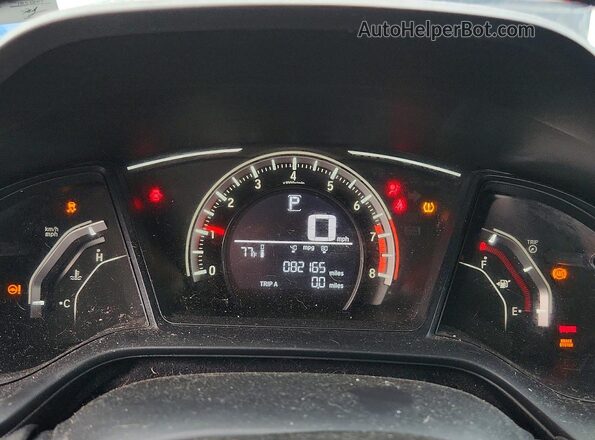 19XFC2F56HE062005 2017 HONDA CIVIC Blue Vista del cuadro de instrumentos