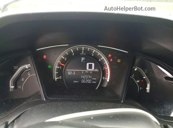 19XFC2F56JE033254 2018 HONDA CIVIC Синий Вид щитка приборов