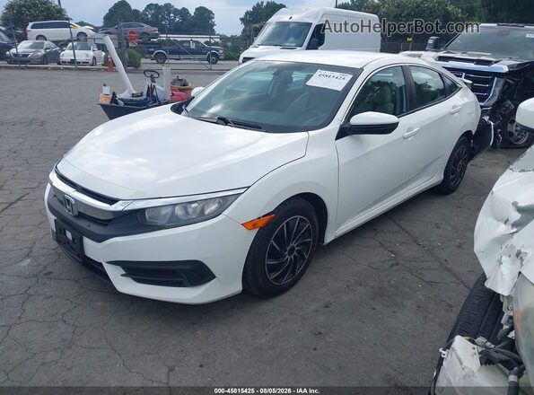 19XFC2F57GE247758 2016 HONDA CIVIC White Առջևի ձախ երեք քառորդ տեսարան