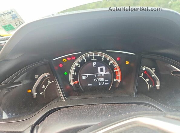 19XFC2F57HE033919 2017 HONDA CIVIC Silver Widok zestawu wskaźników