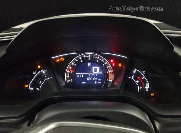 19XFC2F57HE057735 2017 HONDA CIVIC Gray Vista del cuadro de instrumentos
