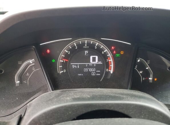 19XFC2F57JE019749 2018 HONDA CIVIC Gray Вид щитка приладів