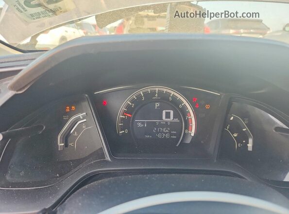 19XFC2F58GE006033 2016 HONDA CIVIC Gray Вид щитка приладів