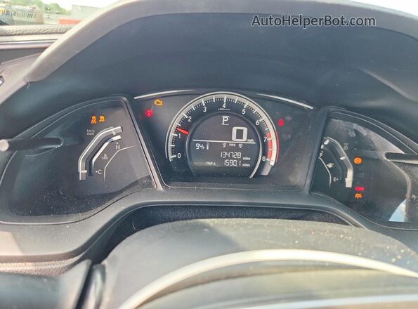 19XFC2F58GE021437 2016 HONDA CIVIC Black Вид щитка приладів
