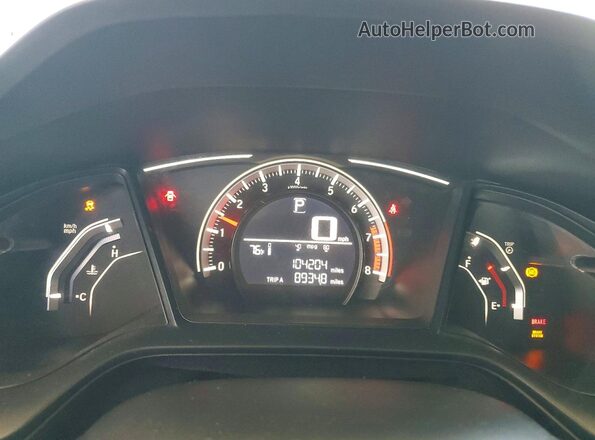 19XFC2F58JE200780 2018 HONDA CIVIC Gray Вид щитка приладів