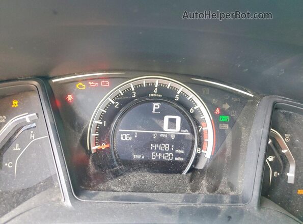 19XFC2F59GE062059 2016 HONDA CIVIC Black ხელსაწყოთა პანელის ხედი