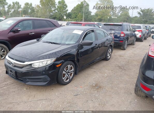 19XFC2F59GE091089 2016 HONDA CIVIC Black წინა მარცხენა ხედი სამი მეოთხედიდან