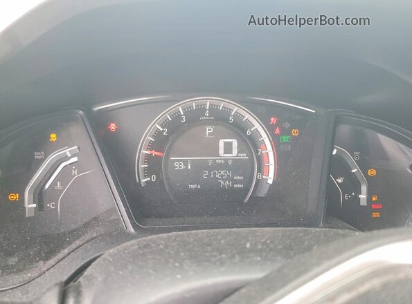 19XFC2F5XGE025361 2016 HONDA CIVIC White ხელსაწყოთა პანელის ხედი