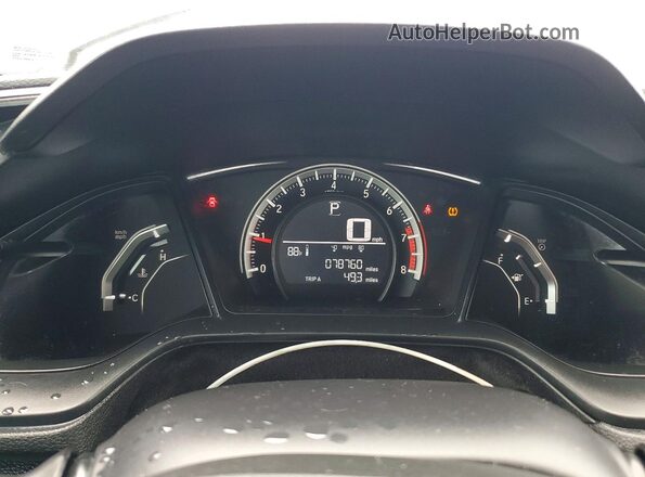 19XFC2F5XGE204578 2016 HONDA CIVIC Black ხელსაწყოთა პანელის ხედი