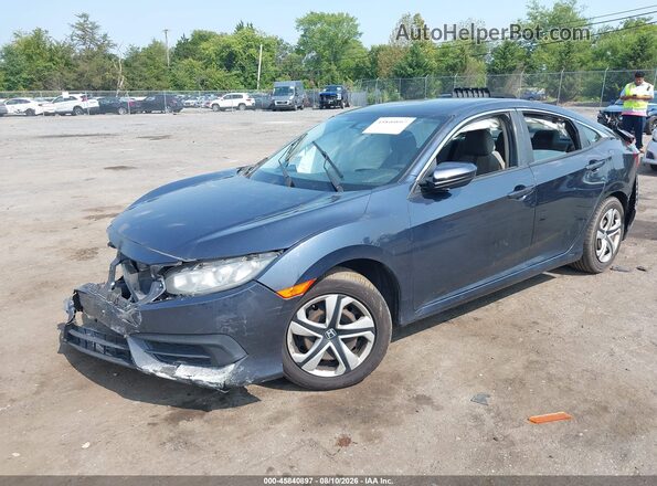 19XFC2F5XGE245955 2016 HONDA CIVIC Blue Առջևի ձախ երեք քառորդ տեսարան