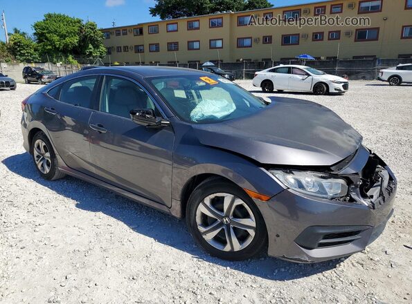 19XFC2F5XJE021656 2018 HONDA CIVIC Серый Передняя правая четверть
