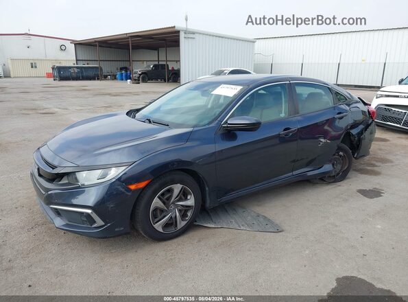 19XFC2F61LE202205 2020 HONDA CIVIC Blue წინა მარცხენა ხედი სამი მეოთხედიდან