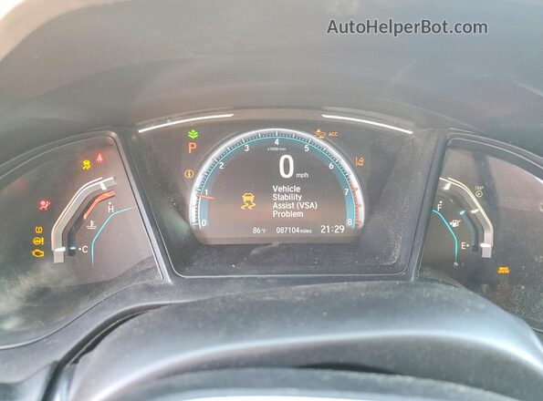 19XFC2F62KE013979 2019 HONDA CIVIC White Вид щитка приладів
