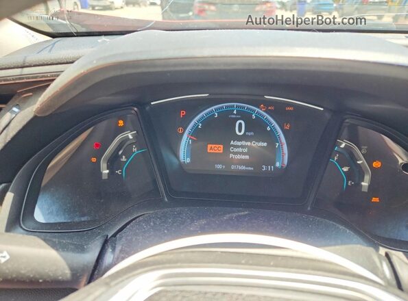 19XFC2F62LE004880 2020 HONDA CIVIC Red Widok zestawu wskaźników