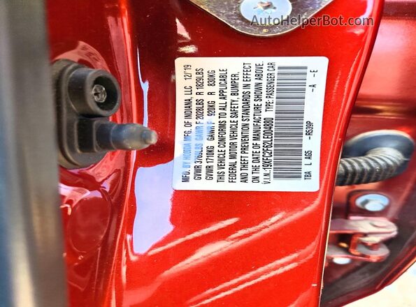 19XFC2F62LE004880 2020 HONDA CIVIC Red Widok komory silnika