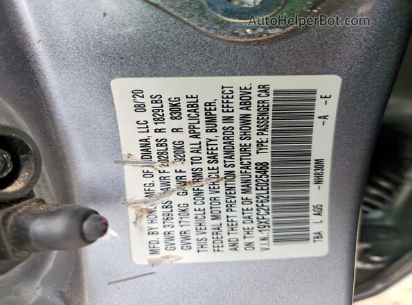 19XFC2F62LE025468 2020 HONDA CIVIC Silver Widok komory silnika