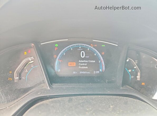 19XFC2F62LE025468 2020 HONDA CIVIC Silver Widok zestawu wskaźników