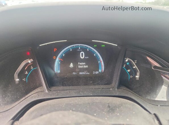 19XFC2F63KE016678 2019 HONDA CIVIC Синий Вид щитка приборов