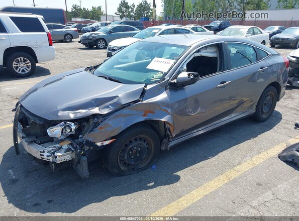 19XFC2F64KE207638 2019 HONDA CIVIC Gray Առջևի ձախ երեք քառորդ տեսարան
