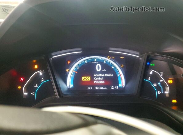 19XFC2F65KE032588 2019 HONDA CIVIC Burgundy Սարքավորումների վահանակի տեսք