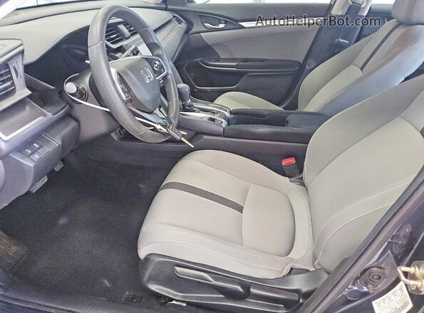 19XFC2F65KE206983 2019 HONDA CIVIC Blue Vista interior delantera