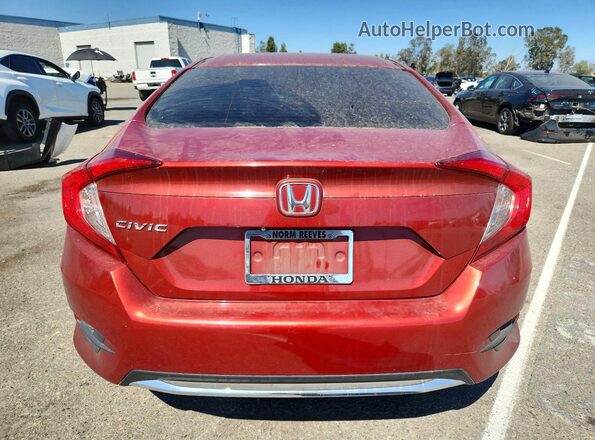 19XFC2F65KE208880 2019 HONDA CIVIC Red Widok z tyłu
