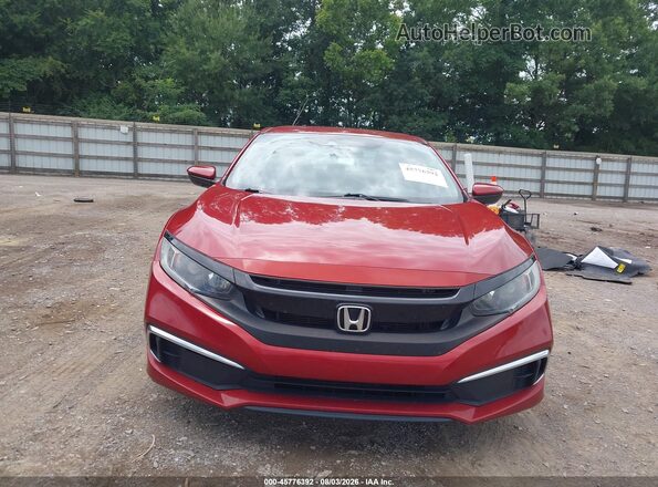 19XFC2F67LE003207 2020 HONDA CIVIC Red Instrument cluster view