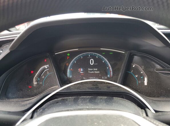 19XFC2F69LE016377 2020 HONDA CIVIC Red ხელსაწყოთა პანელის ხედი