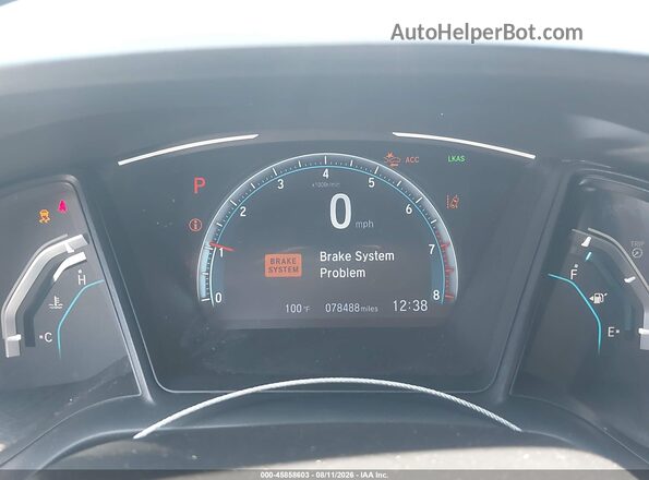 19XFC2F6XKE043974 2019 HONDA CIVIC Black უკანა სავარძლების ხედი